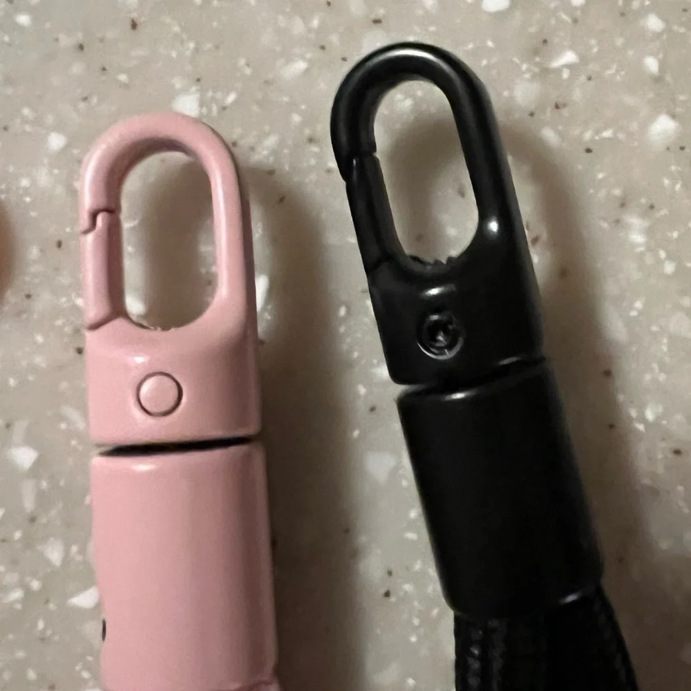 Universal Pink and Black Phone Lanyard Set